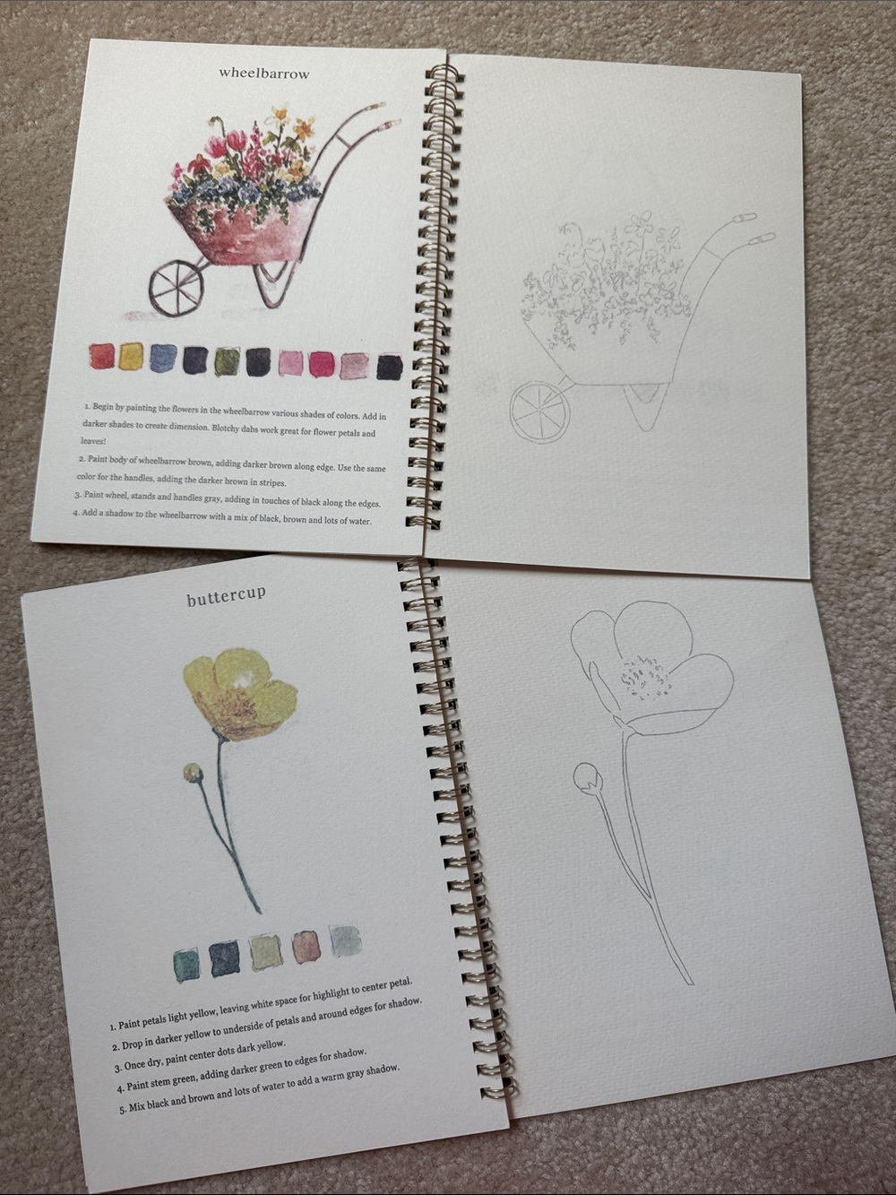Floral Watercolor Spiral Notebooks TWO - Picture 6 of 7